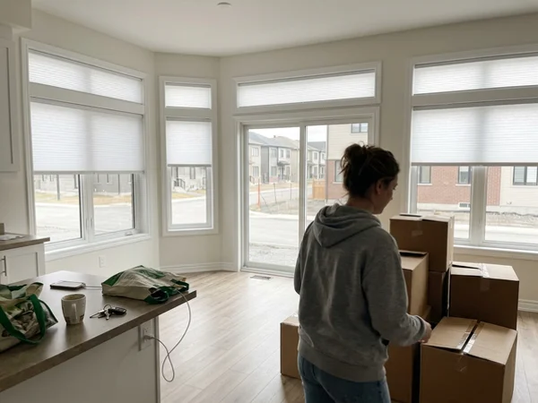 Barrhaven new build with cordless cellular shades on the main floor